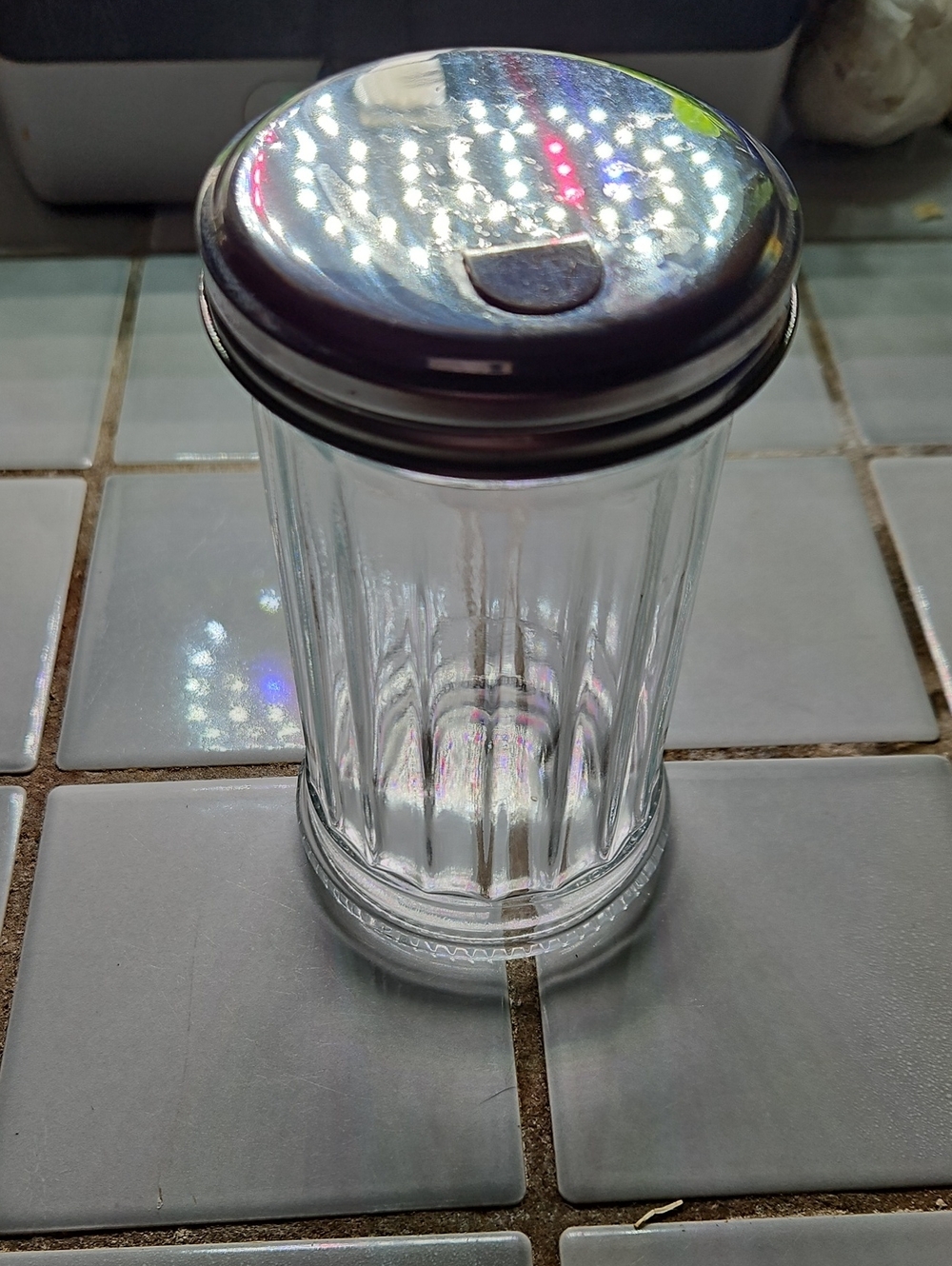 Classic Glass Sugar Shaker with Stainless Steel Lid
